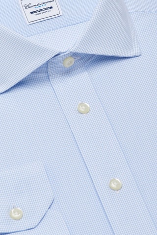 Chemise slim non repassable - 100% coton - Bleu