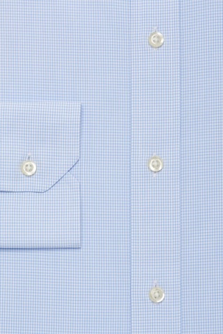 Chemise slim non repassable - 100% coton - Bleu