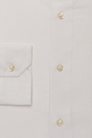 Chemise slim en lin - Blanc