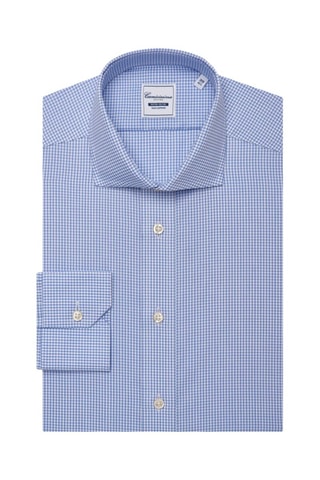 Chemise regular non repassable - 100% coton - Bleu