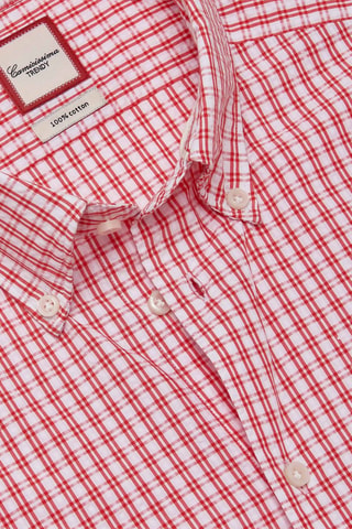 Chemise slim - Blanc et rouge