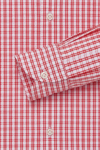Chemise slim - Blanc et rouge