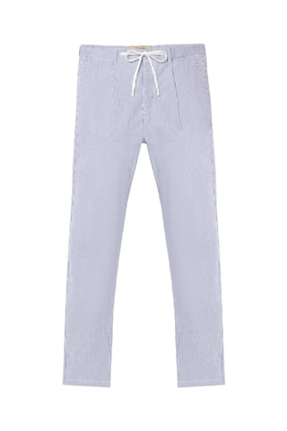 Chino regular - Blanc et bleu