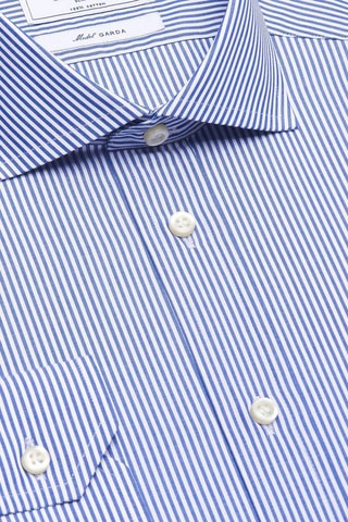 Chemise slim - Blanc et bleu