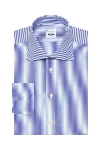 Chemise slim non repassable - 100% coton - Bleu