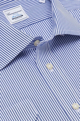 Chemise slim non repassable - 100% coton - Bleu