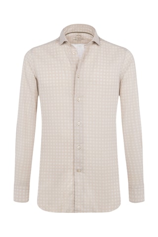 Chemise skinny en lin - Beige