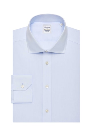 Chemise regular non repassable - 100% coton - Bleu