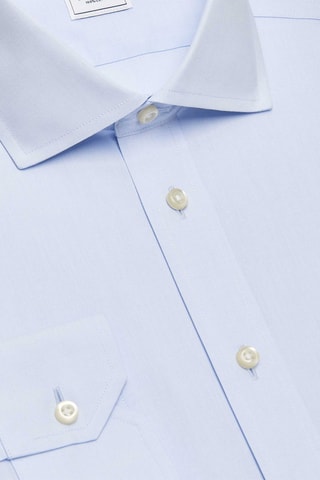 Chemise regular non repassable - 100% coton - Bleu