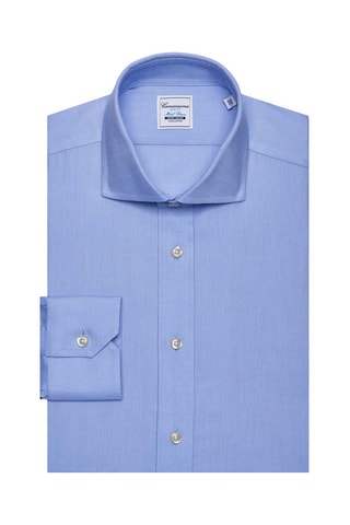 Chemise slim non repassable - 100% coton - Bleu