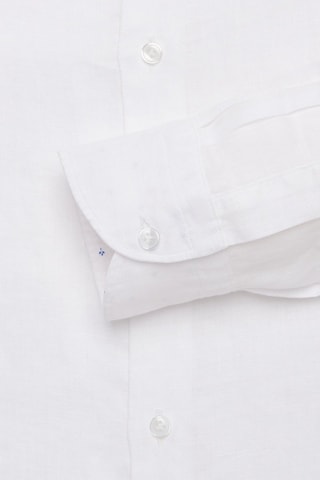 Chemise regular en lin - Blanc