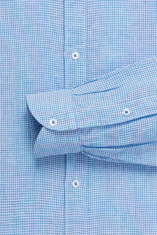 Chemise slim en lin - Bleu