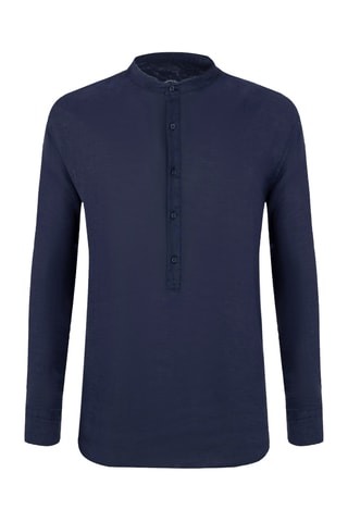 Chemise en lin - Bleu