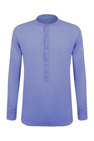 Chemise en lin - Bleu