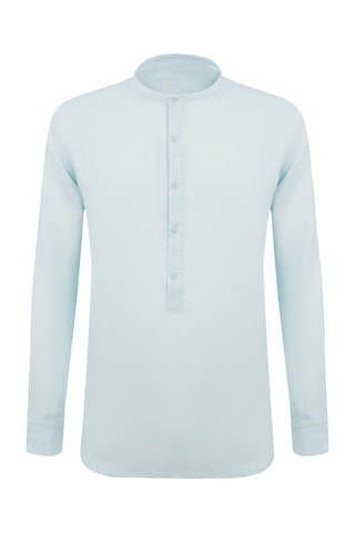 Chemise en lin - Bleu