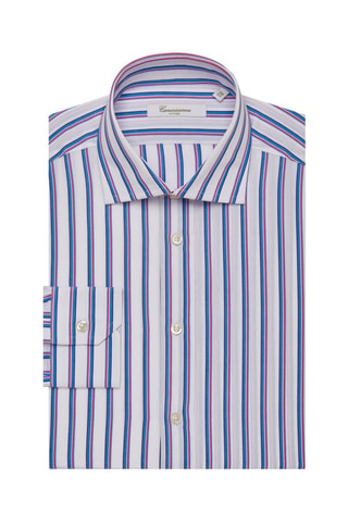 Chemise regular - Bleu et blanc