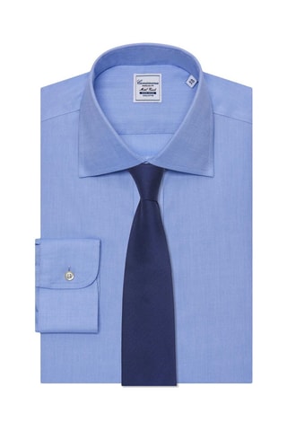 Chemise regular non repassable - 100% coton - Bleu