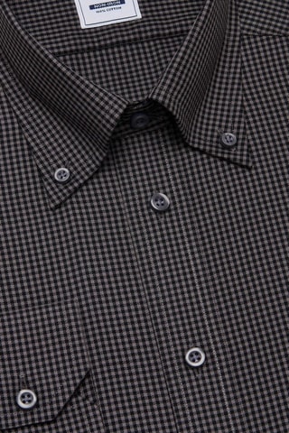 Chemise regular non repassable - 100% coton - Gris