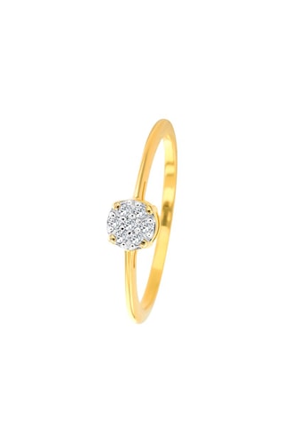 Bague - Argent plaqué or jaune, argent et diamants