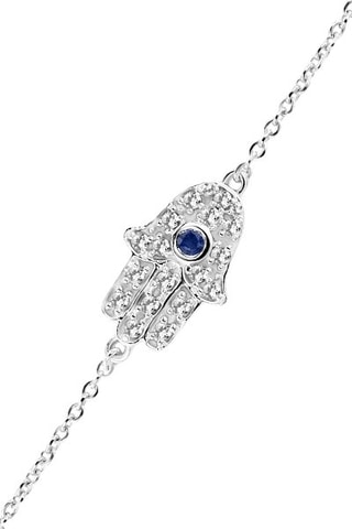 Bracelet - Argent, diamants et saphir