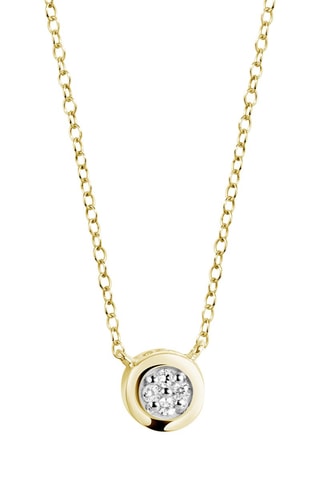 Collier - Argent, plaqué or jaune et diamants