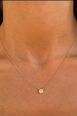 Collier - Argent, plaqué or jaune et diamants