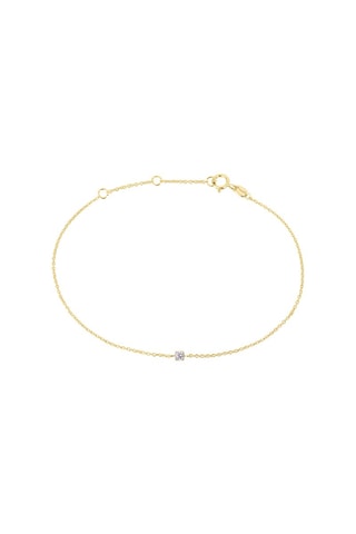 Bracelet - Argent plaqué or jaune et diamant
