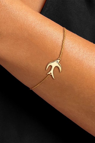 Bracelet - Argent plaqué or jaune et diamant