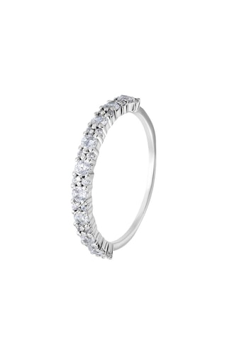 Bague - Argent, diamants et topaze
