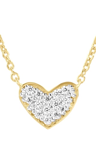 Collier - Argent plaqué or jaune et diamants