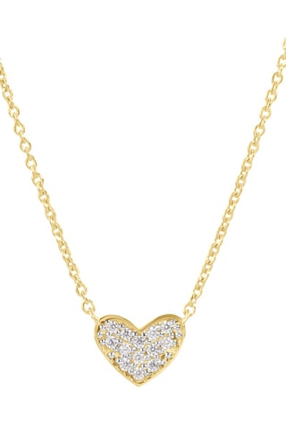 Collier - Argent plaqué or jaune et diamants