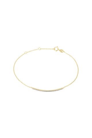 Bracelet - Argent plaqué or jaune et diamants