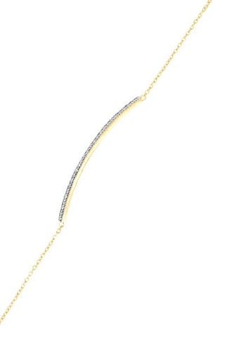 Bracelet - Argent plaqué or jaune et diamants