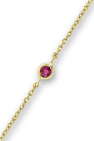 Bracelet – Argent plaqué or jaune et rubis