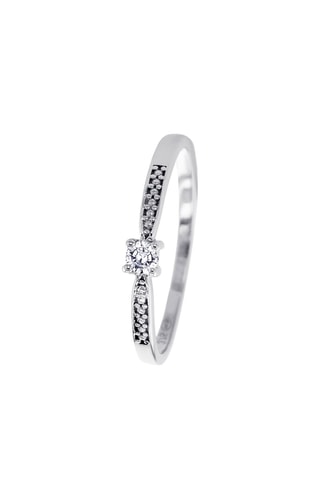 Solitaire - Argent et diamant