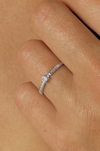 Solitaire - Argent et diamant