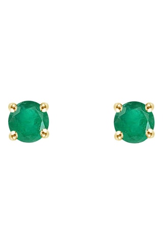 Puces - Argent plaqué or jaune et émeraudes