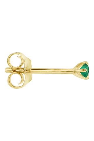 Puces - Argent plaqué or jaune et émeraudes