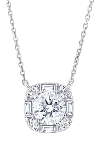 Collier - Argent, diamants et topaze