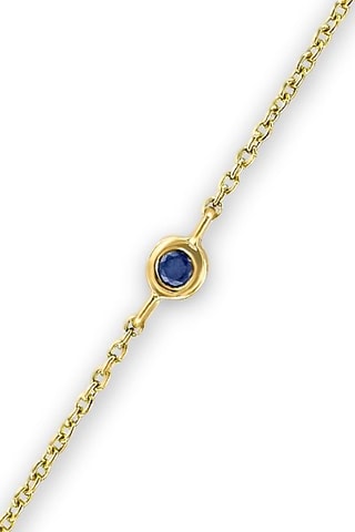 Bracelet - Argent plaqué or jaune et saphir