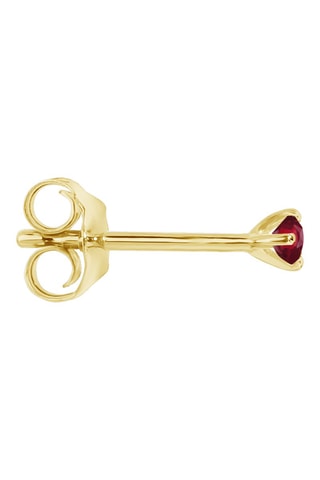 Puces - Argent plaqué or jaune et rubis