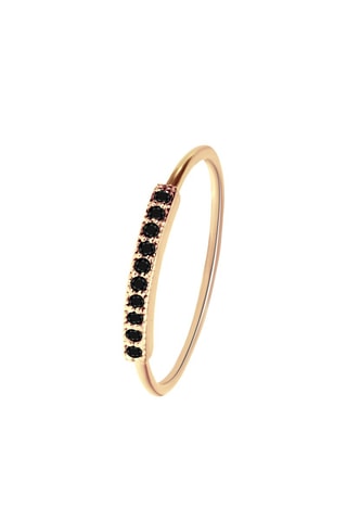 Bague - Argent plaqué or rose et diamants