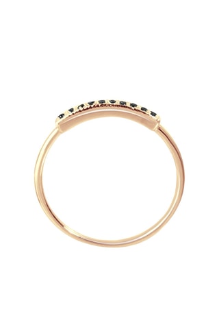 Bague - Argent plaqué or rose et diamants