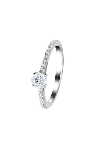 Bague - Argent, topaze et diamants