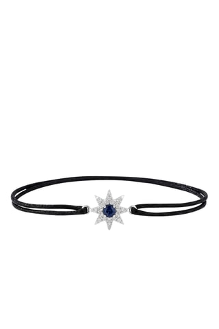 Bracelet - Argent, diamants et saphir