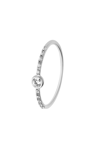 Bague - Argent, diamants et topaze