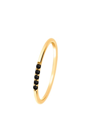 Bague - Argent plaqué or jaune et diamants