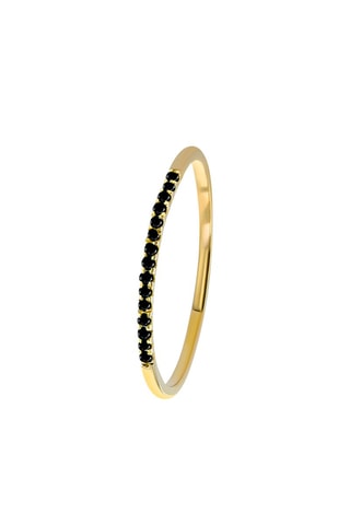 Bague - Argent plaqué or jaune et diamants