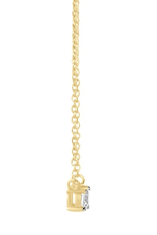 Collier - Argent plaqué or jaune et diamant
