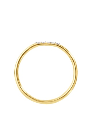 Bague - Argent plaqué or jaune et diamants